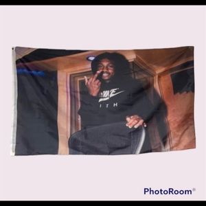 Lil tjay portrait Flag banner tapestry music rap artists bedroom dorm funny